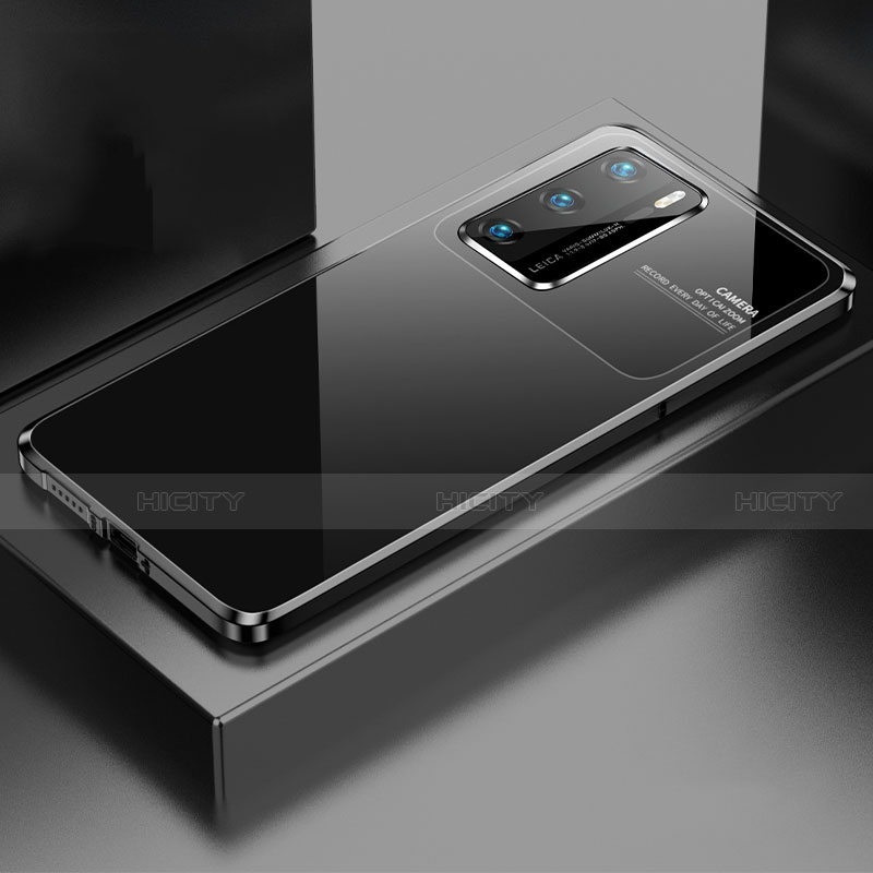 Coque Luxe Aluminum Metal Housse Etui N01 pour Huawei P40 Noir Plus
