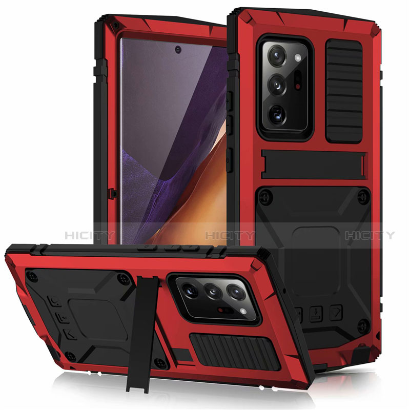 Coque Luxe Aluminum Metal Housse Etui N03 pour Samsung Galaxy Note 20 Ultra 5G Rouge Plus