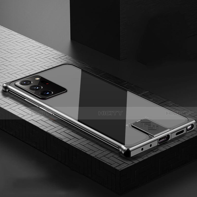 Coque Luxe Aluminum Metal Housse Etui N04 pour Samsung Galaxy Note 20 Ultra 5G Noir Plus