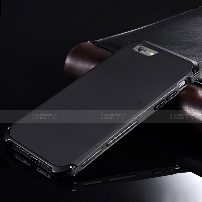 Coque Luxe Aluminum Metal Housse Etui pour Apple iPhone 6 Plus Noir Plus