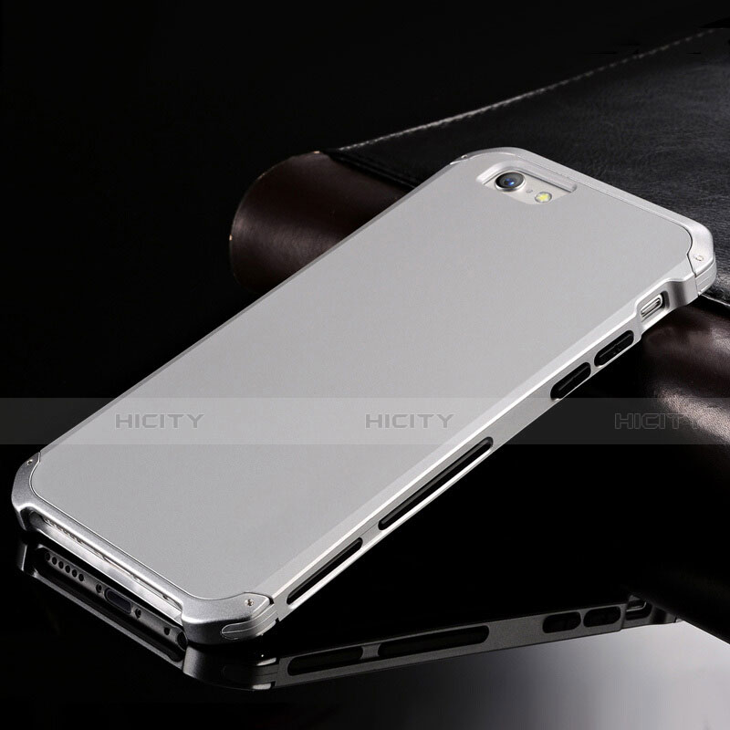 Coque Luxe Aluminum Metal Housse Etui pour Apple iPhone 6S Argent Plus