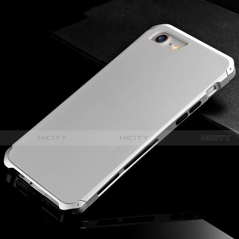 Coque Luxe Aluminum Metal Housse Etui pour Apple iPhone 7 Argent Plus