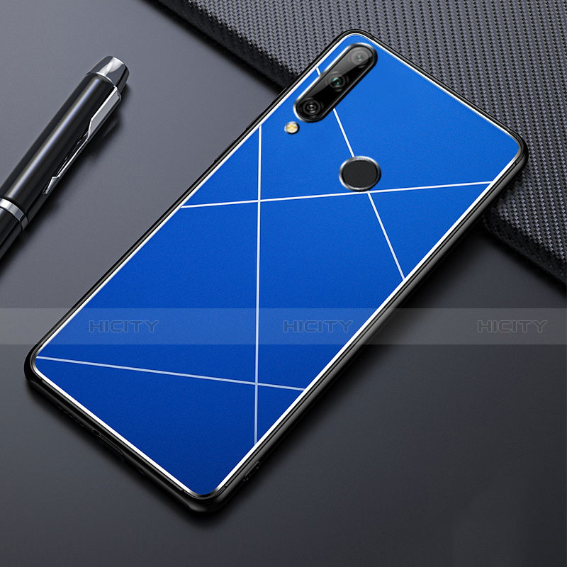 Coque Luxe Aluminum Metal Housse Etui pour Huawei Enjoy 10 Plus Bleu Plus