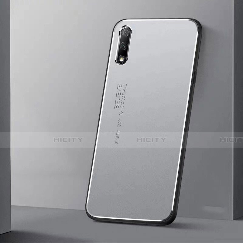 Coque Luxe Aluminum Metal Housse Etui pour Huawei Honor 9X Argent Plus