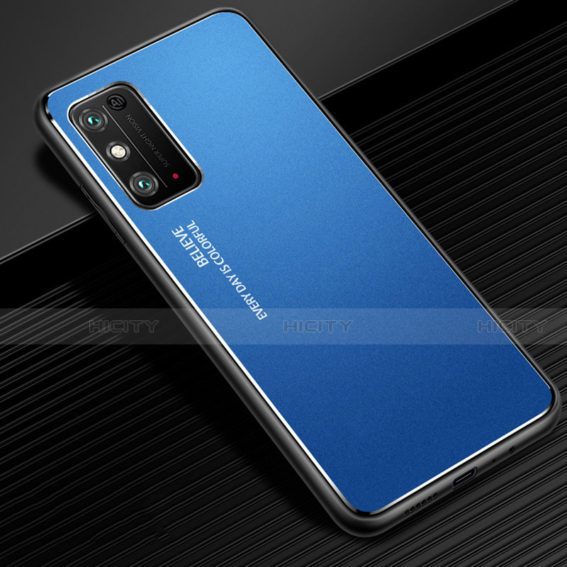 Coque Luxe Aluminum Metal Housse Etui pour Huawei Honor X10 Max 5G Bleu Plus