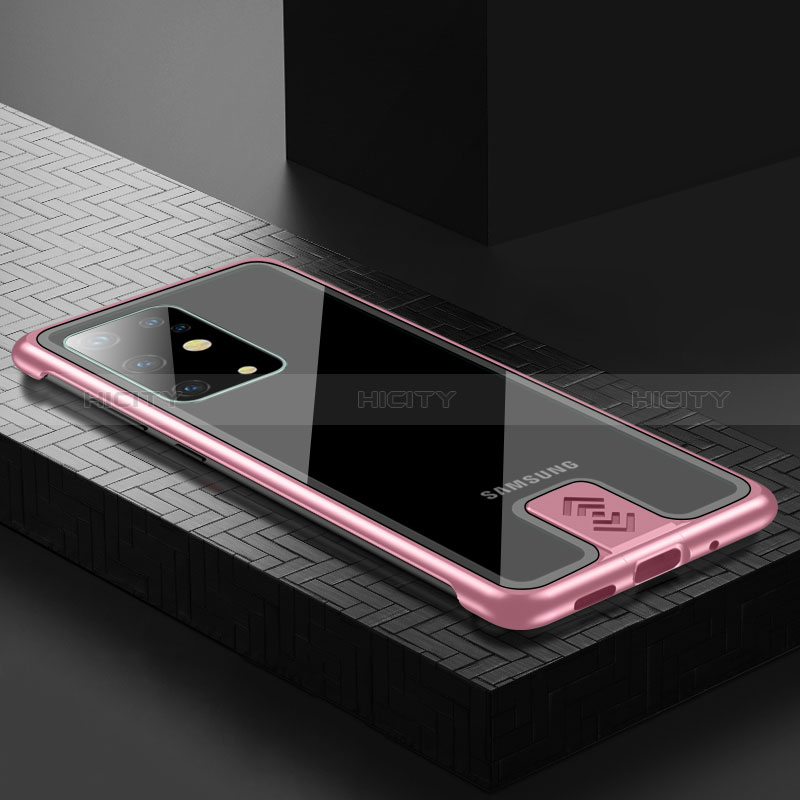 Coque Luxe Aluminum Metal Housse Etui pour Samsung Galaxy S20 Plus Or Rose Plus