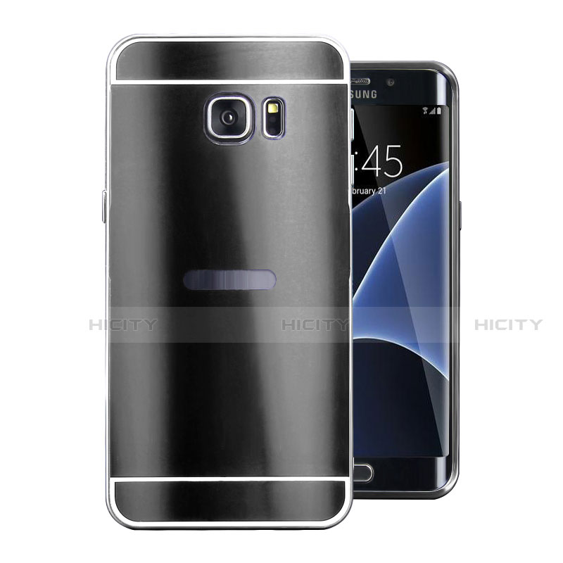 Coque Luxe Aluminum Metal Housse Etui pour Samsung Galaxy S7 Edge G935F Noir Plus