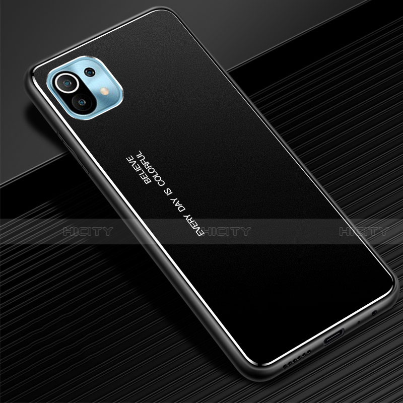 Coque Luxe Aluminum Metal Housse Etui pour Xiaomi Mi 11 5G Noir Plus