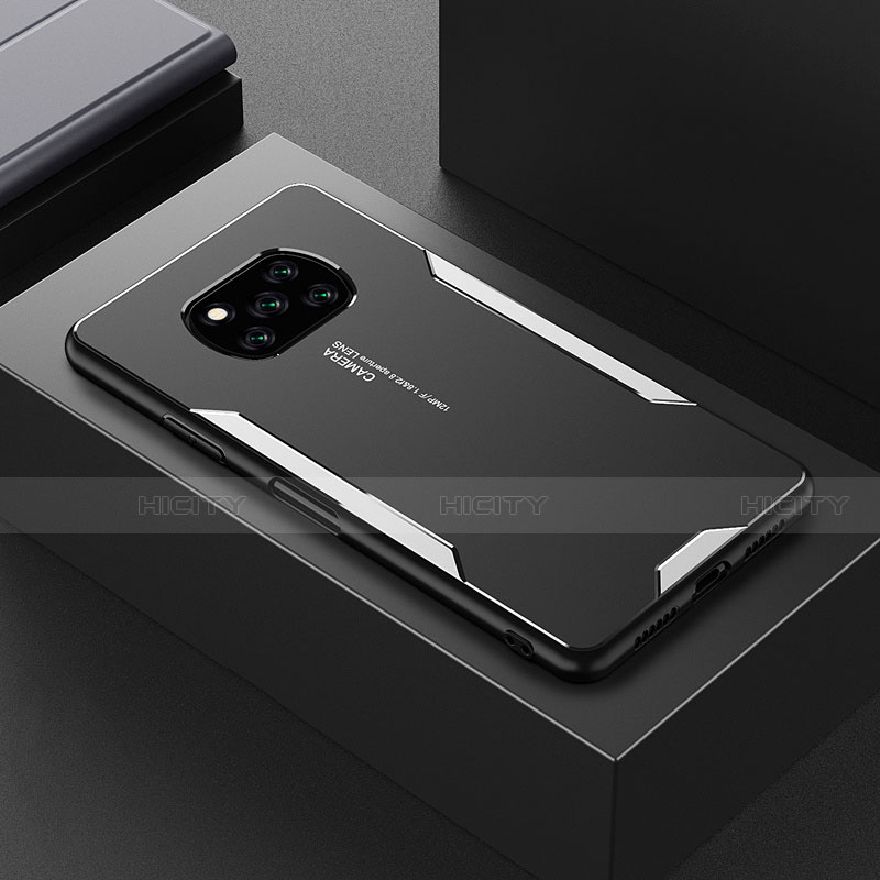 Coque Luxe Aluminum Metal Housse Etui pour Xiaomi Poco X3 NFC Argent Plus
