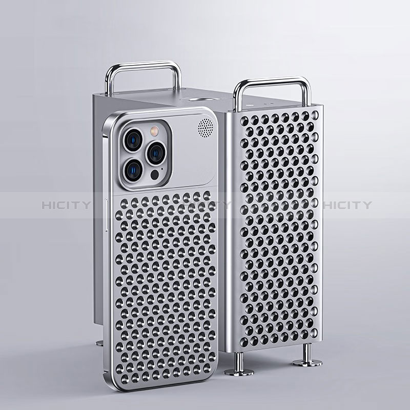 Coque Luxe Aluminum Metal Housse Etui QC1 pour Apple iPhone 15 Pro Plus