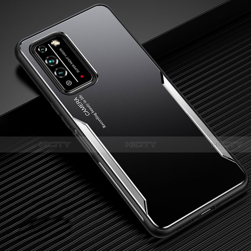 Coque Luxe Aluminum Metal Housse Etui T01 pour Huawei Honor X10 5G Argent Plus