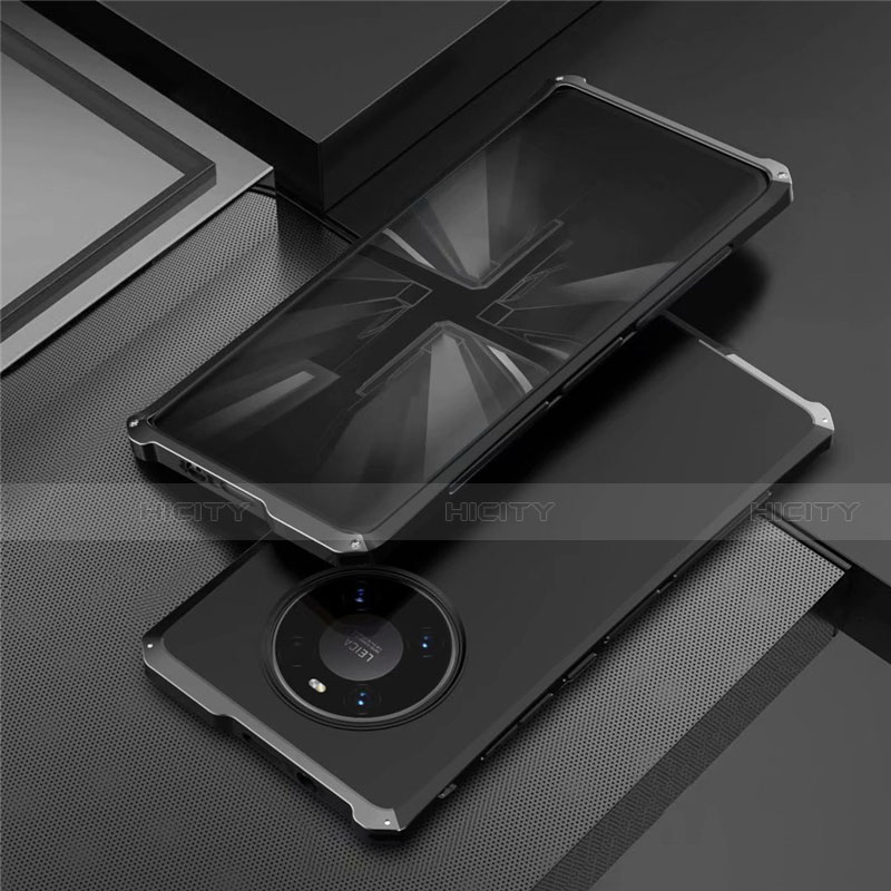 Coque Luxe Aluminum Metal Housse Etui T01 pour Huawei Mate 40 Pro Noir Plus