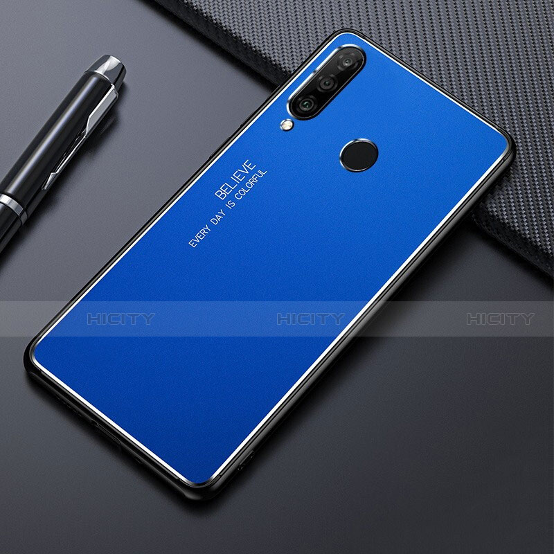 Coque Luxe Aluminum Metal Housse Etui T01 pour Huawei P30 Lite Bleu Plus