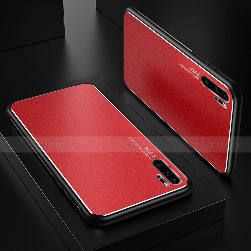 Coque Luxe Aluminum Metal Housse Etui T01 pour Huawei P30 Pro New Edition Rouge Plus