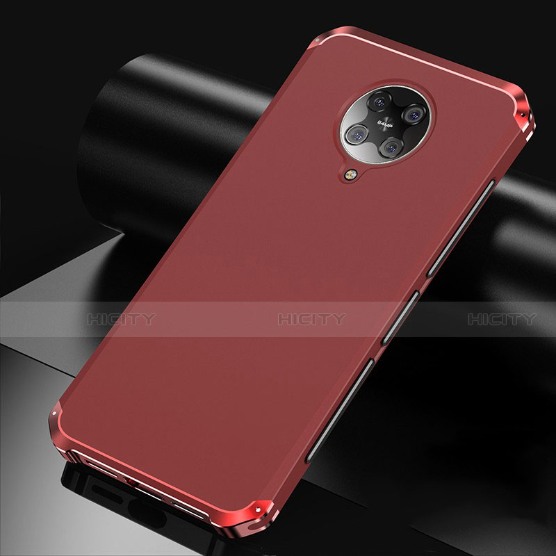 Coque Luxe Aluminum Metal Housse Etui T01 pour Xiaomi Redmi K30 Pro Zoom Rouge Plus