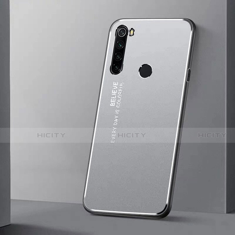 Coque Luxe Aluminum Metal Housse Etui T01 pour Xiaomi Redmi Note 8T Argent Plus