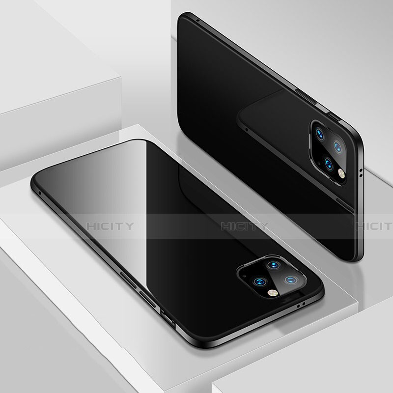 Coque Luxe Aluminum Metal Housse Etui T02 pour Apple iPhone 11 Pro Max Noir Plus