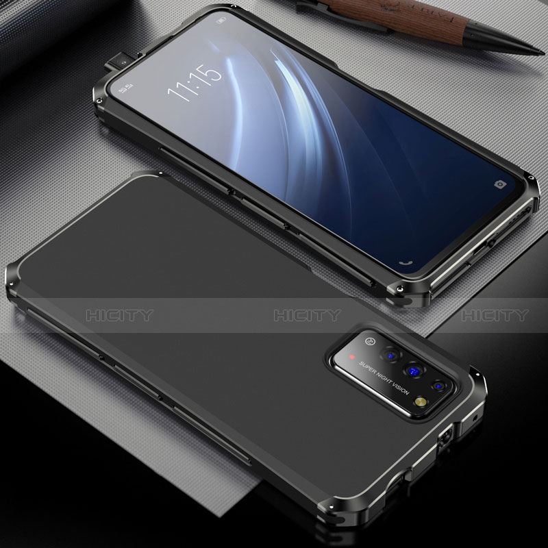 Coque Luxe Aluminum Metal Housse Etui T02 pour Huawei Honor X10 5G Noir Plus