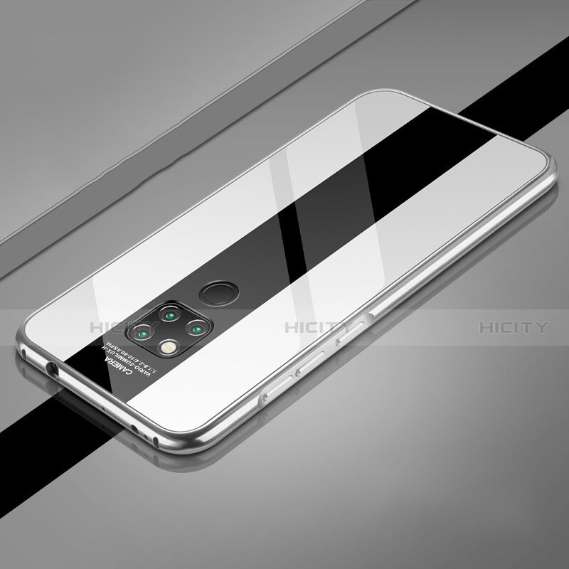 Coque Luxe Aluminum Metal Housse Etui T02 pour Huawei Mate 20 X 5G Argent Plus