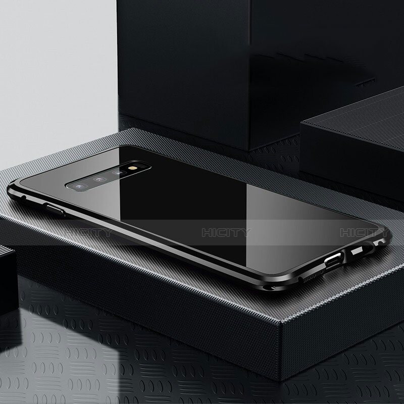 Coque Luxe Aluminum Metal Housse Etui T02 pour Samsung Galaxy S10 5G Noir Plus