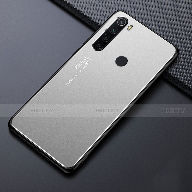 Coque Luxe Aluminum Metal Housse Etui T02 pour Xiaomi Redmi Note 8 Argent Plus