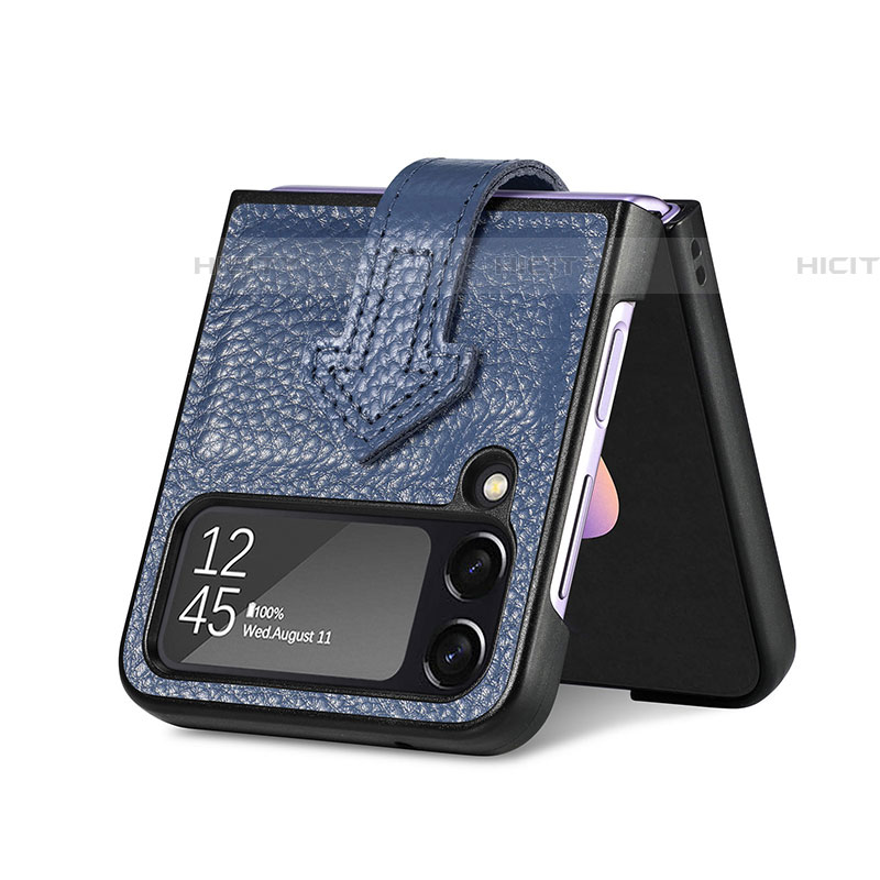 Coque Luxe Cuir et Plastique Housse Etui Mat B04 pour Samsung Galaxy Z Flip4 5G Plus