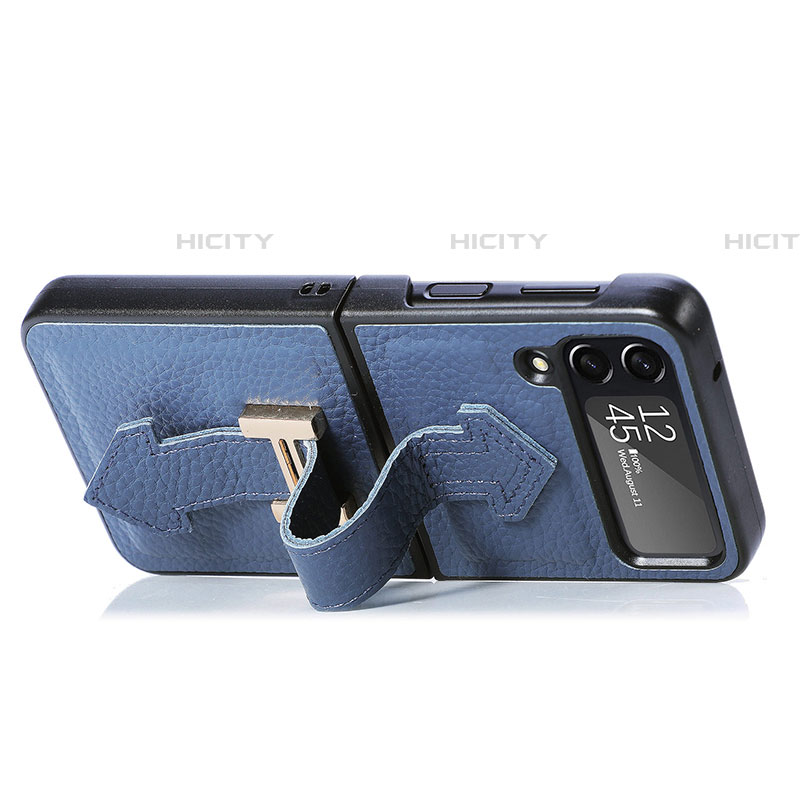 Coque Luxe Cuir et Plastique Housse Etui Mat B04 pour Samsung Galaxy Z Flip4 5G Plus