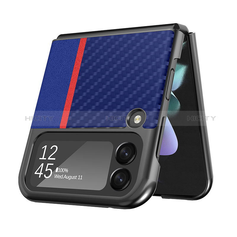 Coque Luxe Cuir et Plastique Housse Etui Mat B08 pour Samsung Galaxy Z Flip3 5G Plus