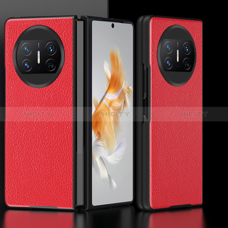 Coque Luxe Cuir et Plastique Housse Etui Mat BH5 pour Huawei Mate X3 Plus