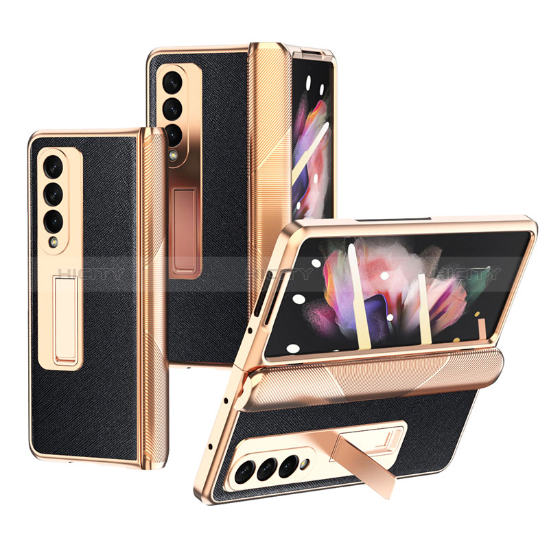 Coque Luxe Cuir et Plastique Housse Etui Mat C01 pour Samsung Galaxy Z Fold3 5G Plus