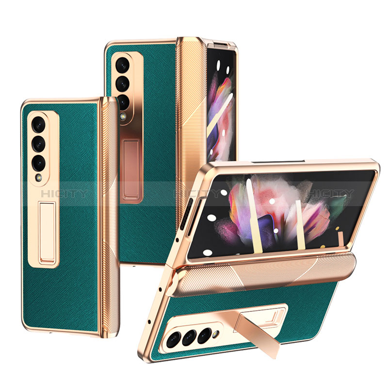 Coque Luxe Cuir et Plastique Housse Etui Mat C01 pour Samsung Galaxy Z Fold3 5G Plus