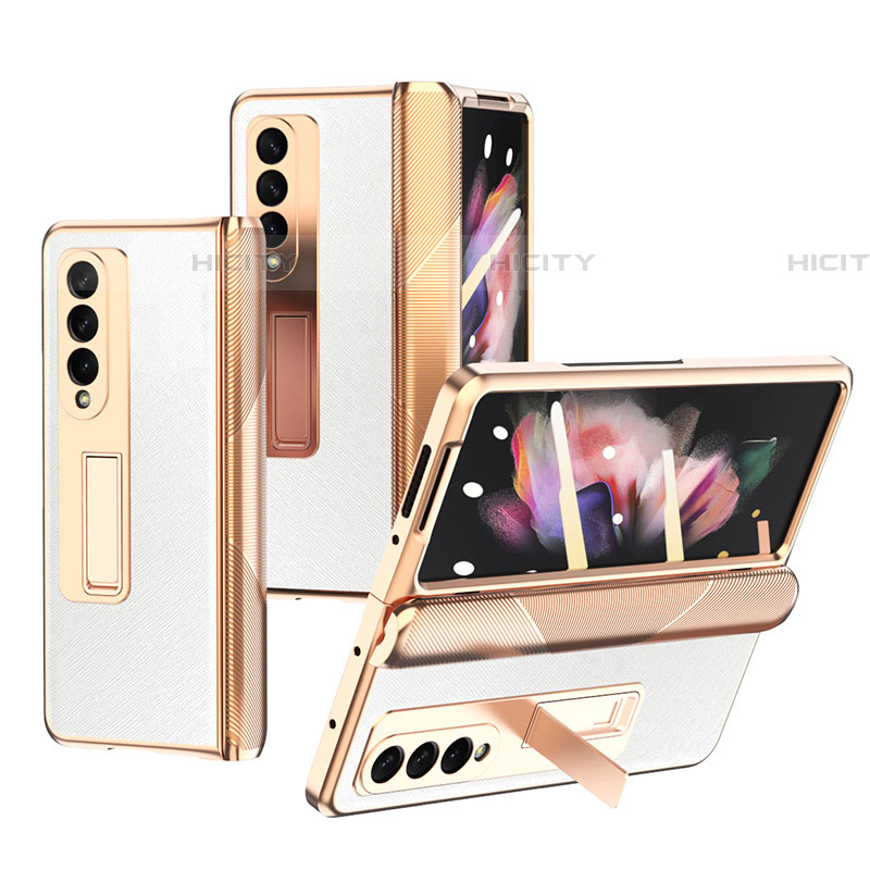 Coque Luxe Cuir et Plastique Housse Etui Mat C01 pour Samsung Galaxy Z Fold4 5G Plus