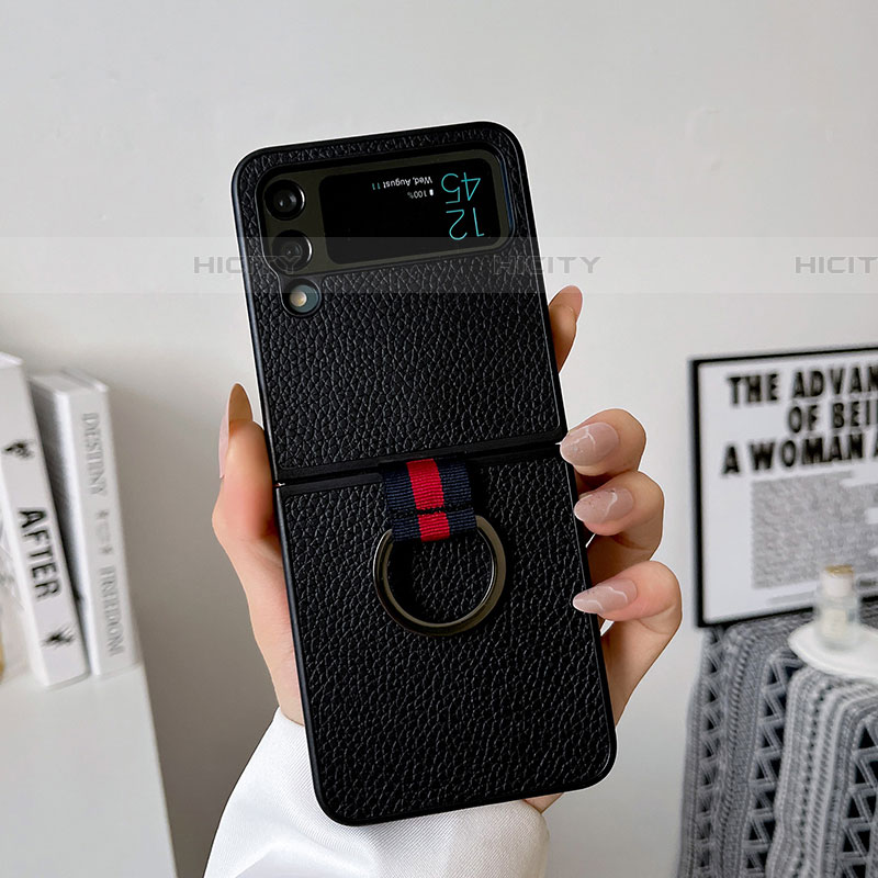 Coque Luxe Cuir et Plastique Housse Etui Mat C05 pour Samsung Galaxy Z Flip4 5G Plus