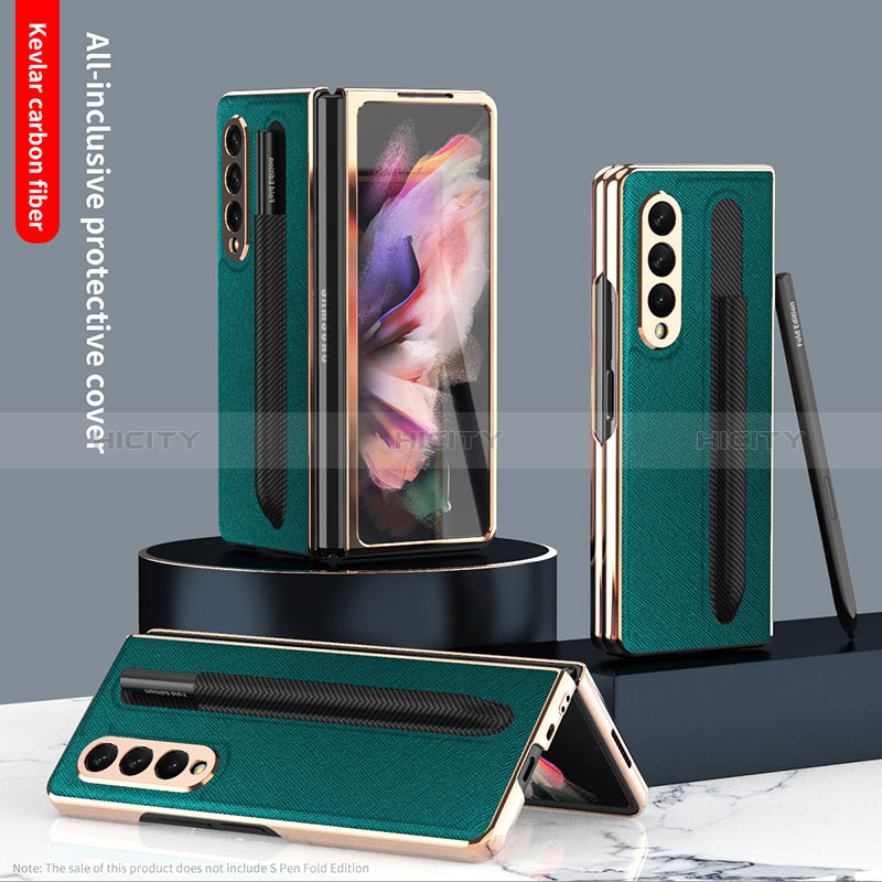 Coque Luxe Cuir et Plastique Housse Etui Mat C05 pour Samsung Galaxy Z Fold3 5G Plus
