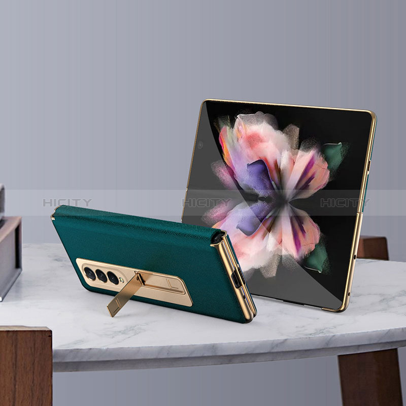 Coque Luxe Cuir et Plastique Housse Etui Mat C08 pour Samsung Galaxy Z Fold3 5G Plus
