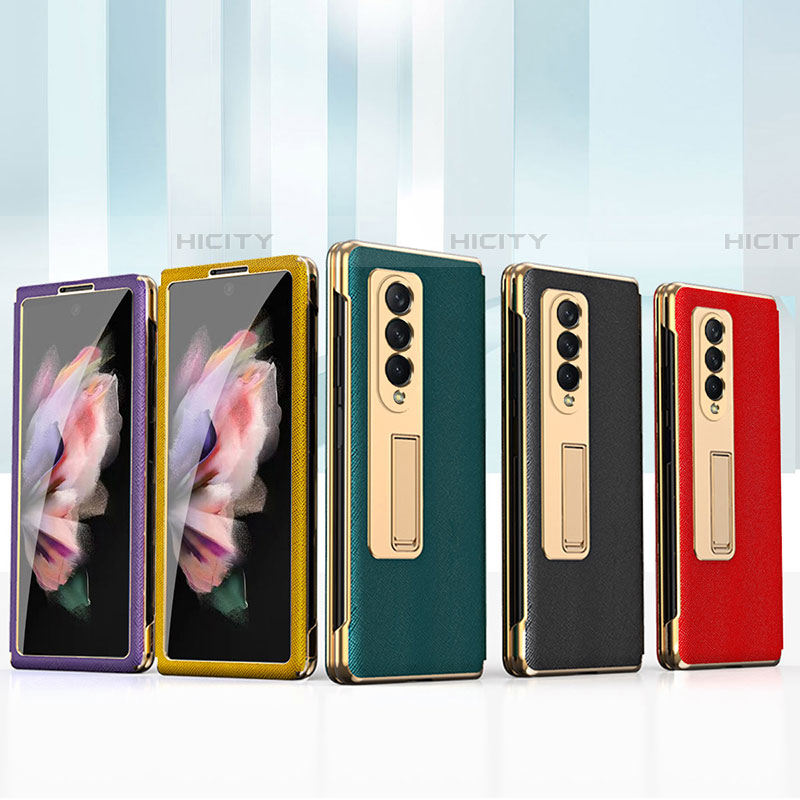 Coque Luxe Cuir et Plastique Housse Etui Mat C08 pour Samsung Galaxy Z Fold4 5G Plus