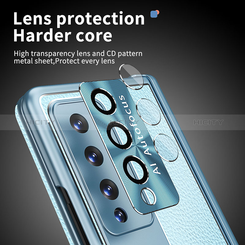 Coque Luxe Cuir et Plastique Housse Etui Mat C09 pour Samsung Galaxy Z Fold3 5G Plus