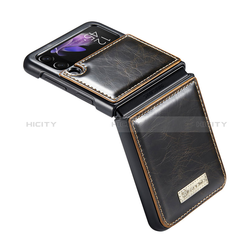 Coque Luxe Cuir et Plastique Housse Etui Mat CS1 pour Samsung Galaxy Z Flip3 5G Plus