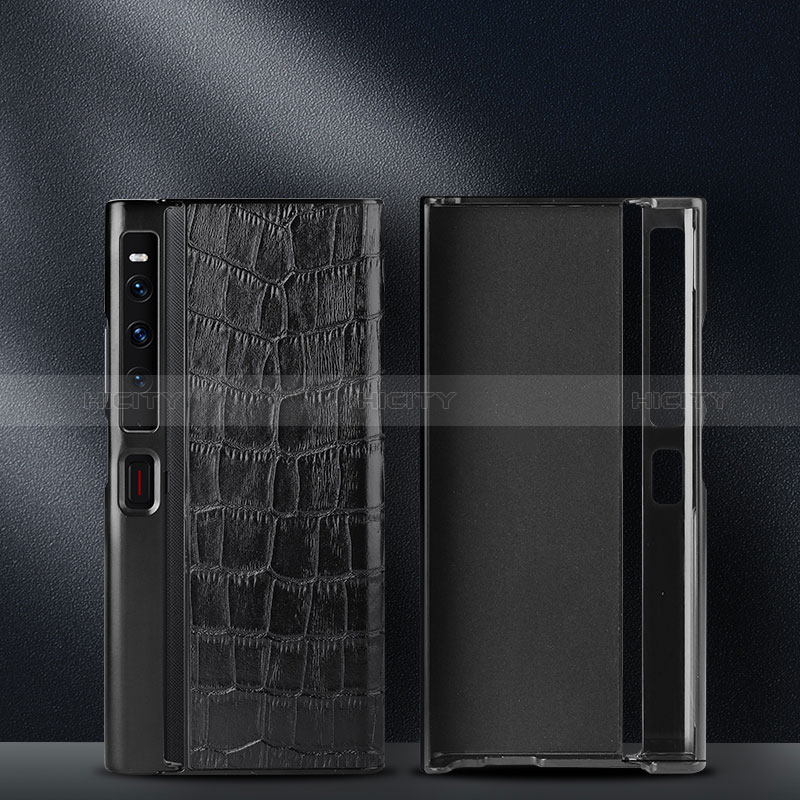 Coque Luxe Cuir et Plastique Housse Etui Mat DL2 pour Huawei Mate Xs 2 Plus