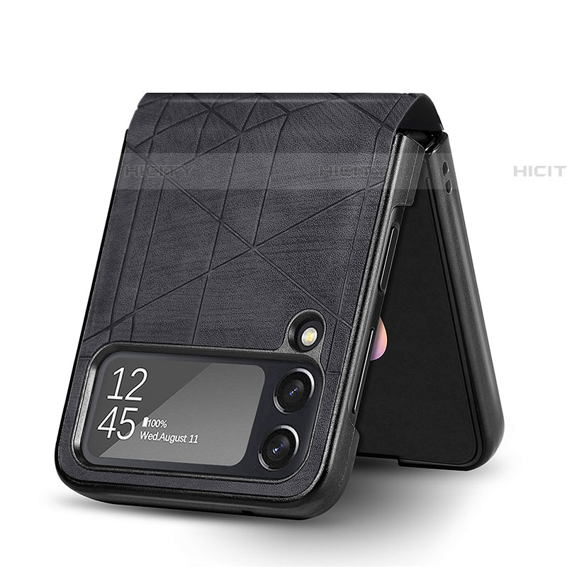Coque Luxe Cuir et Plastique Housse Etui Mat H01 pour Samsung Galaxy Z Flip4 5G Plus