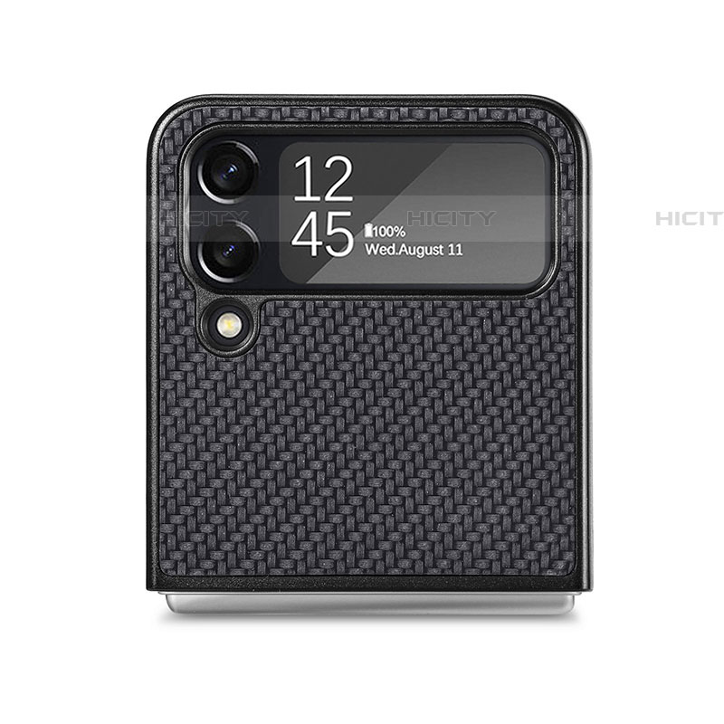 Coque Luxe Cuir et Plastique Housse Etui Mat H02 pour Samsung Galaxy Z Flip4 5G Plus