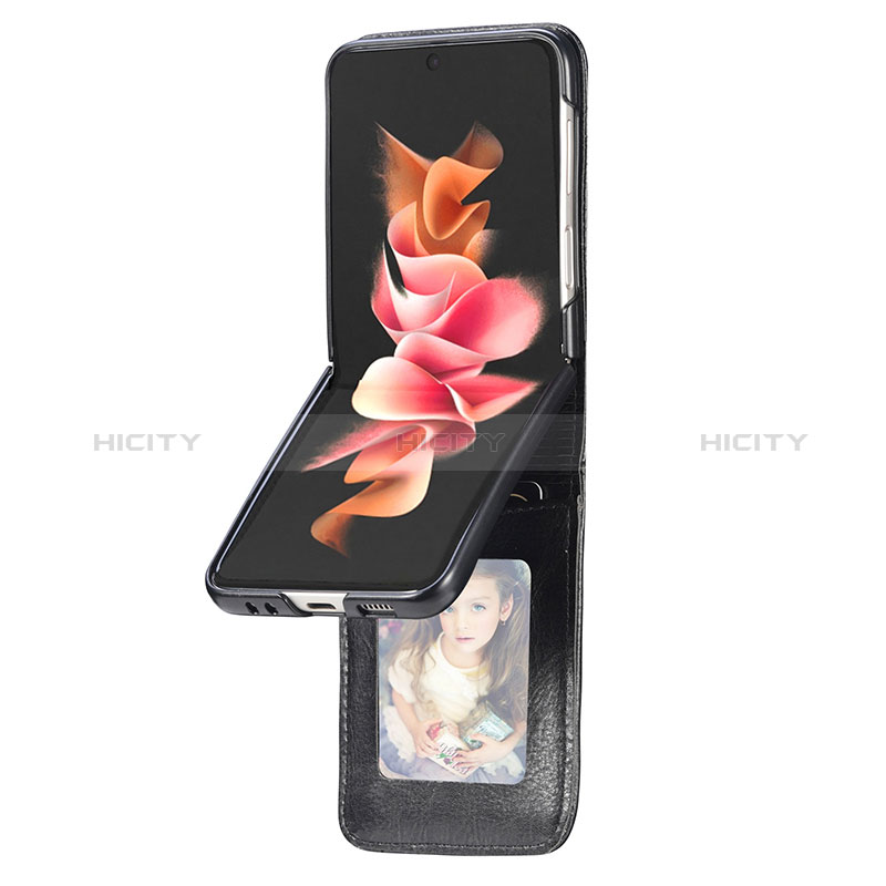 Coque Luxe Cuir et Plastique Housse Etui Mat H03 pour Samsung Galaxy Z Flip3 5G Plus