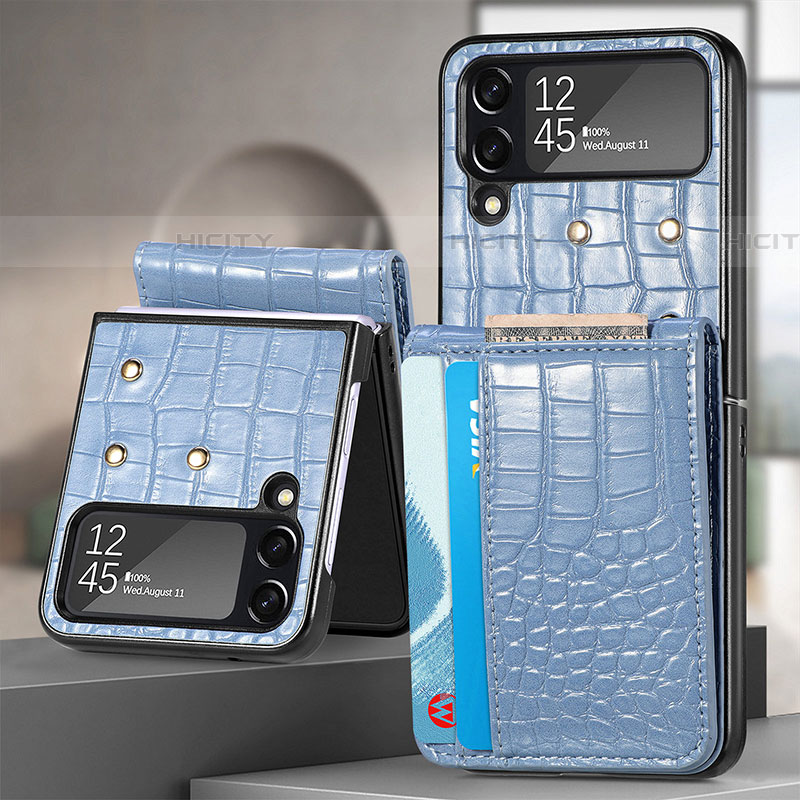 Coque Luxe Cuir et Plastique Housse Etui Mat H04 pour Samsung Galaxy Z Flip4 5G Plus