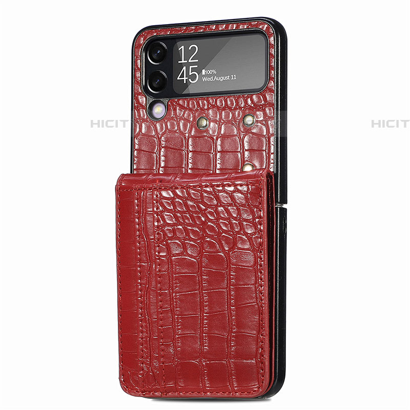 Coque Luxe Cuir et Plastique Housse Etui Mat H04 pour Samsung Galaxy Z Flip4 5G Plus
