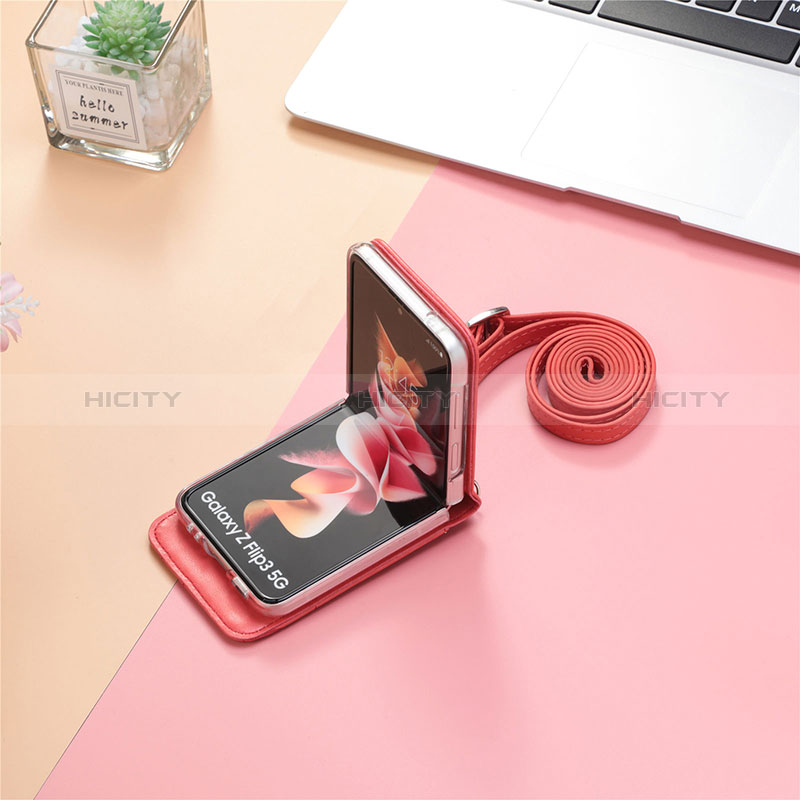 Coque Luxe Cuir et Plastique Housse Etui Mat H05 pour Samsung Galaxy Z Flip3 5G Plus