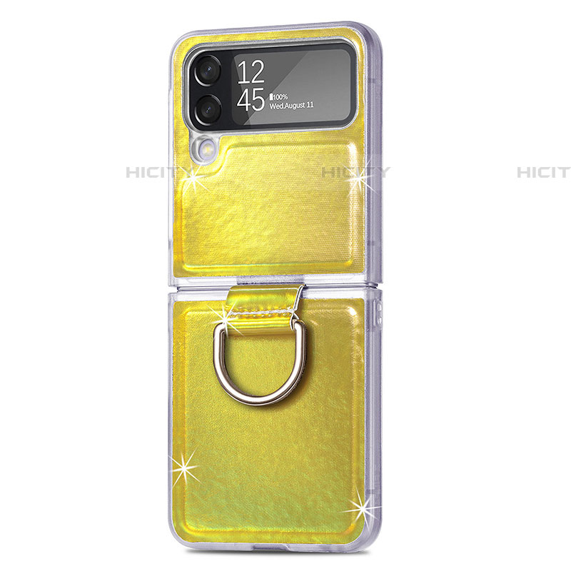 Coque Luxe Cuir et Plastique Housse Etui Mat H08 pour Samsung Galaxy Z Flip4 5G Plus
