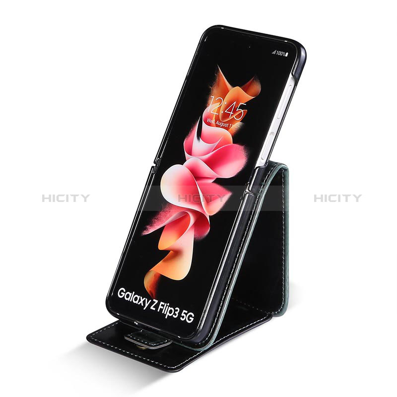 Coque Luxe Cuir et Plastique Housse Etui Mat JD3 pour Samsung Galaxy Z Flip3 5G Plus