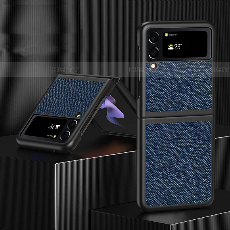 Coque Luxe Cuir et Plastique Housse Etui Mat L03 pour Samsung Galaxy Z Flip4 5G Plus