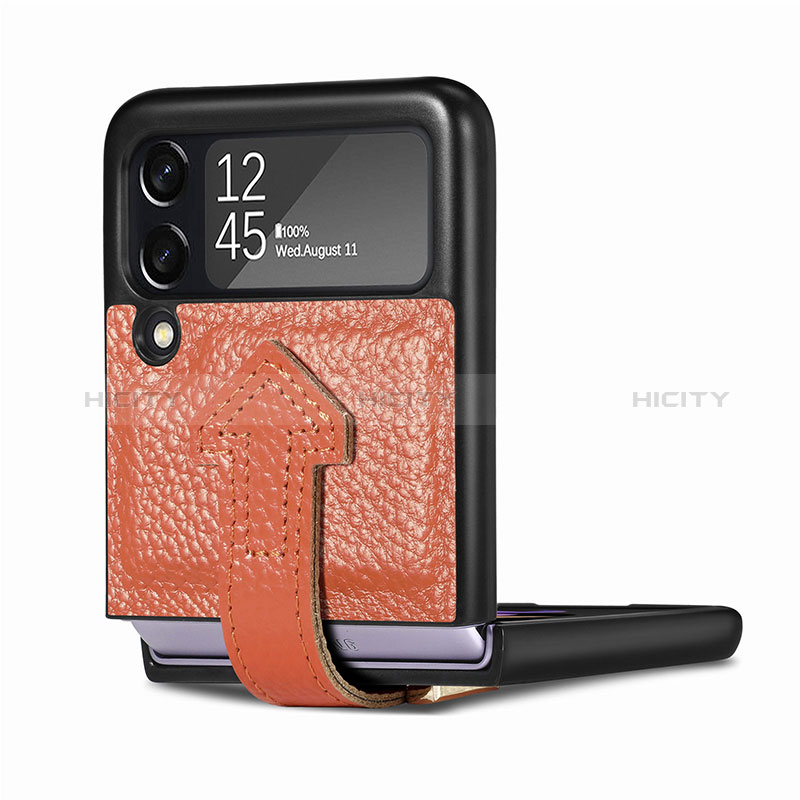 Coque Luxe Cuir et Plastique Housse Etui Mat L05 pour Samsung Galaxy Z Flip3 5G Plus