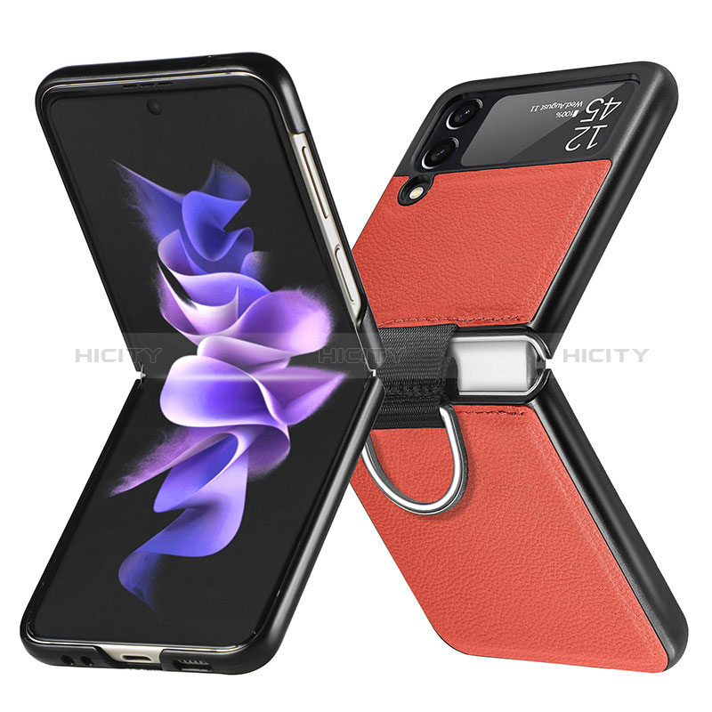 Coque Luxe Cuir et Plastique Housse Etui Mat L06 pour Samsung Galaxy Z Flip3 5G Plus